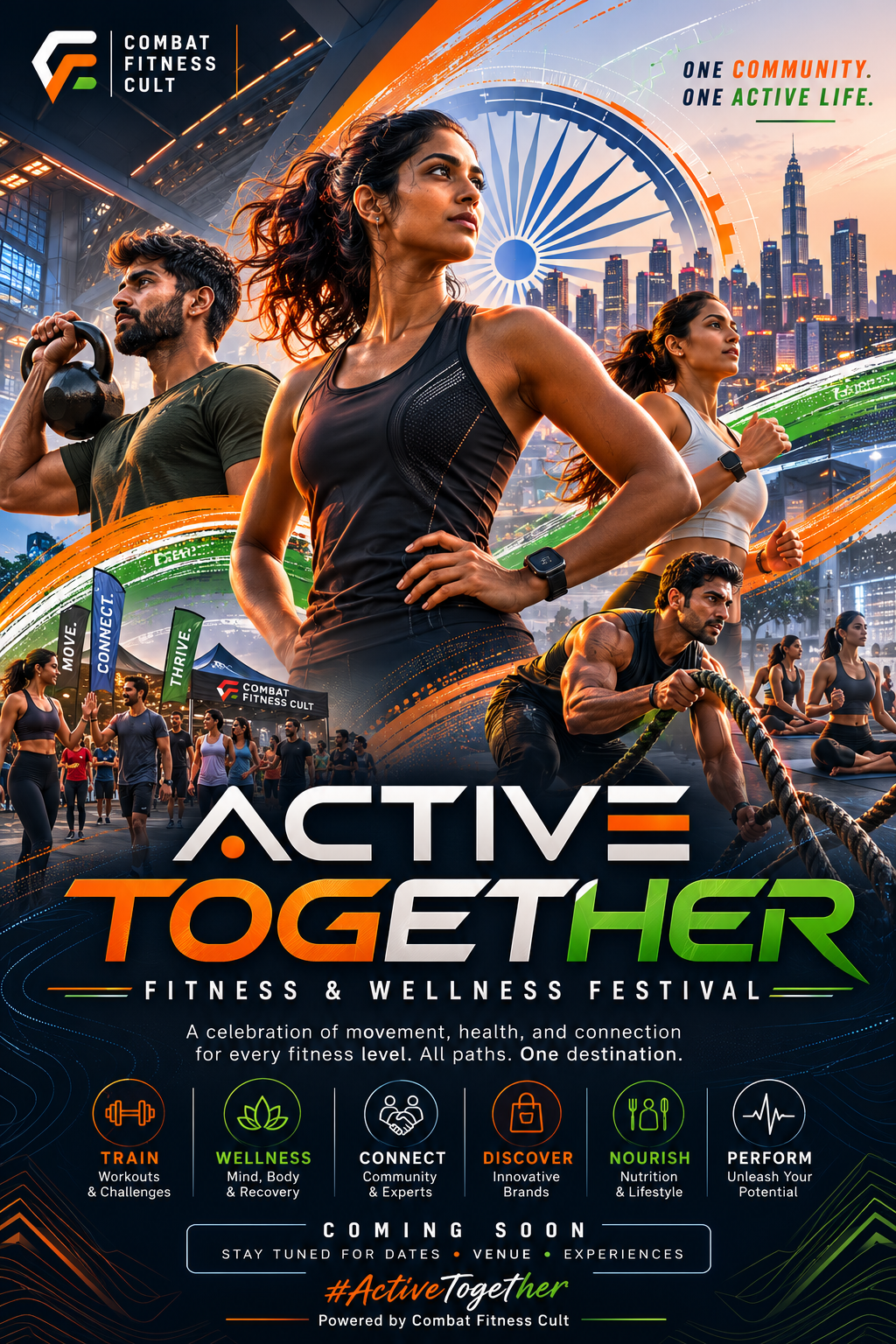 Combat Fitness Cult Active Together speculative fitness and wellness festival campaign