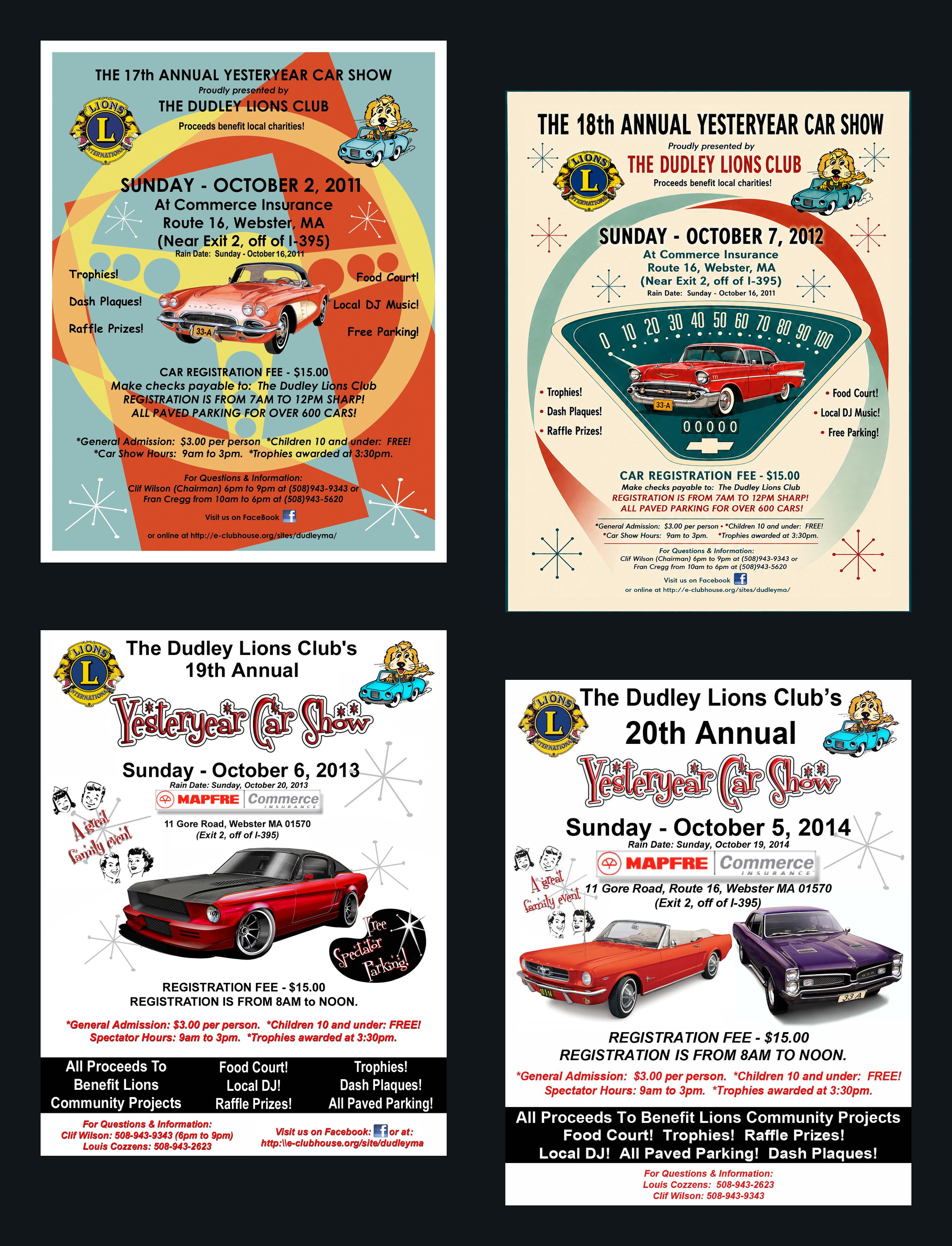 Dudley Lions Club annual car show poster campaign