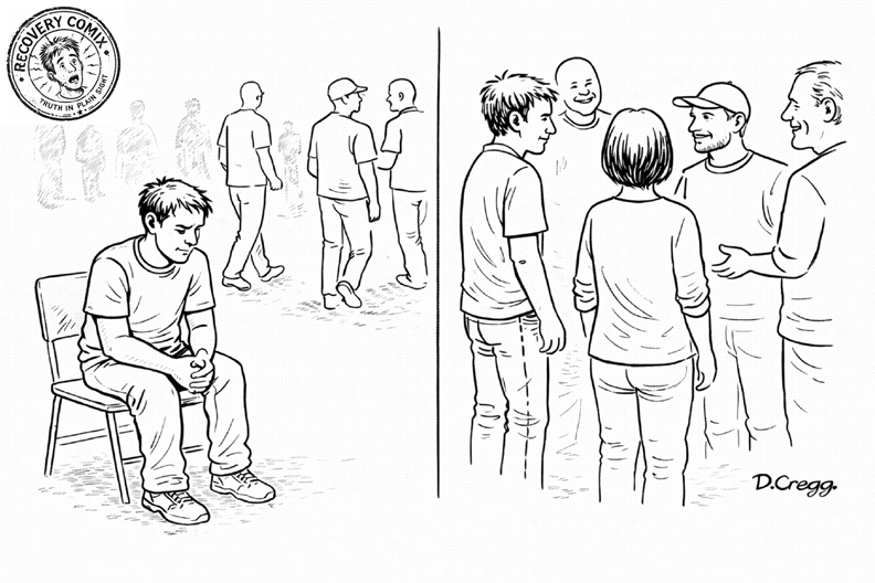 Recovery Comix Staying After the Meeting