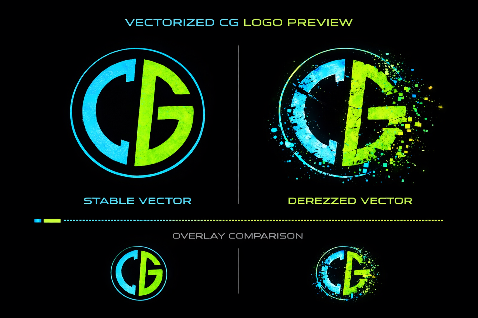 Critical Graffix vectorized CG logo development