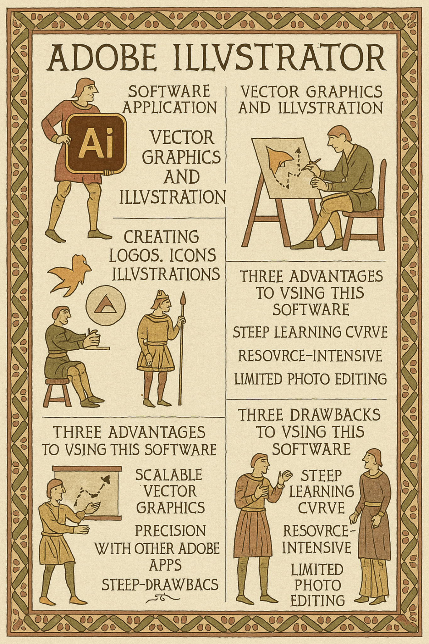 Bayeux-style Illustrator study