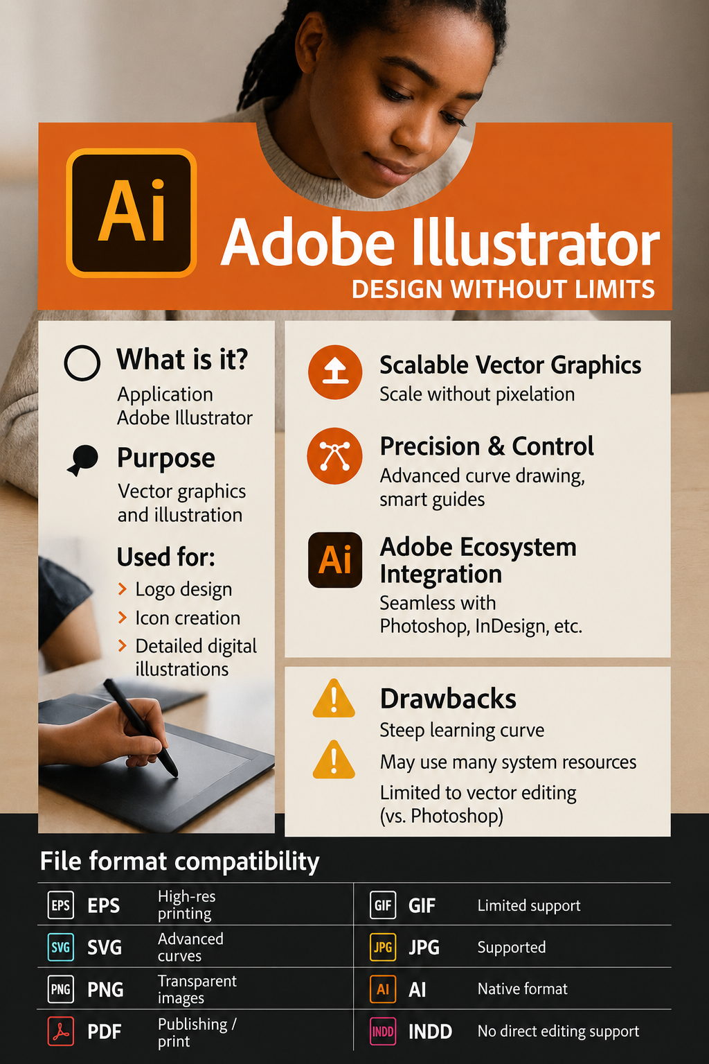 Illustrator workflow infographic