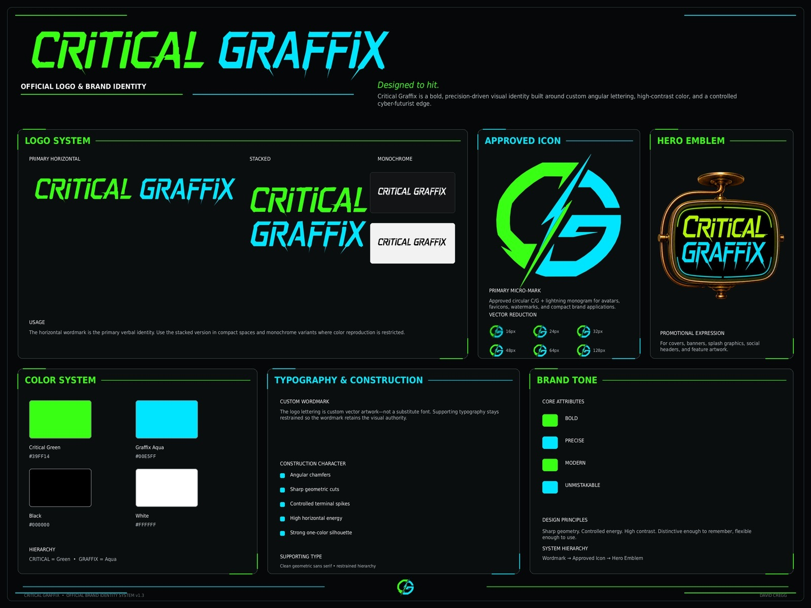Current approved Critical Graffix 2026 identity system