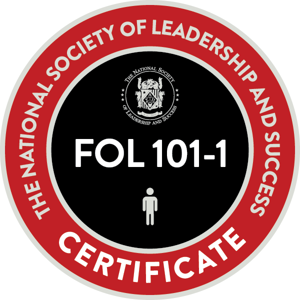 National Society of Leadership and Success badge